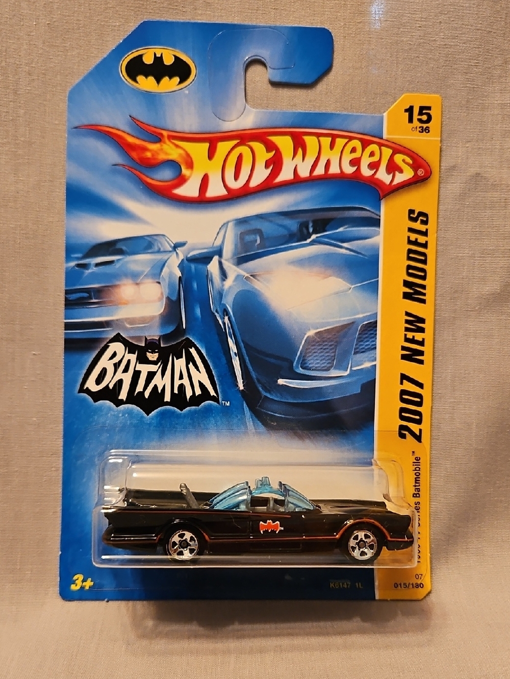 2007 Hot Wheels 1966 TV Series Batmobile New Models 15/36 Smooth Grill